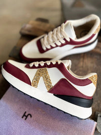 Maker's Women's Nova Glitter Sneakers in burgundy - women's sneaker - view 4