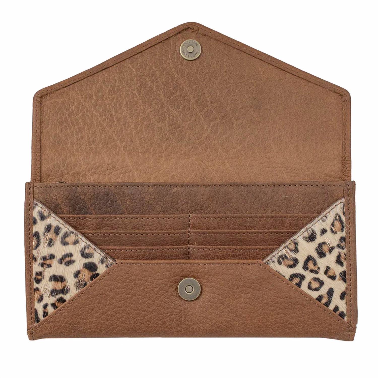 STS Ranchwear GREAT PLAINS WALLET in cheetah leather - women's bag - detail view