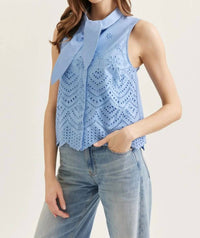 Entrousa - Sleeveless Scallop Top