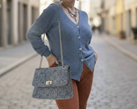 Auren - Women's Blossom Denim Shoulder Bag