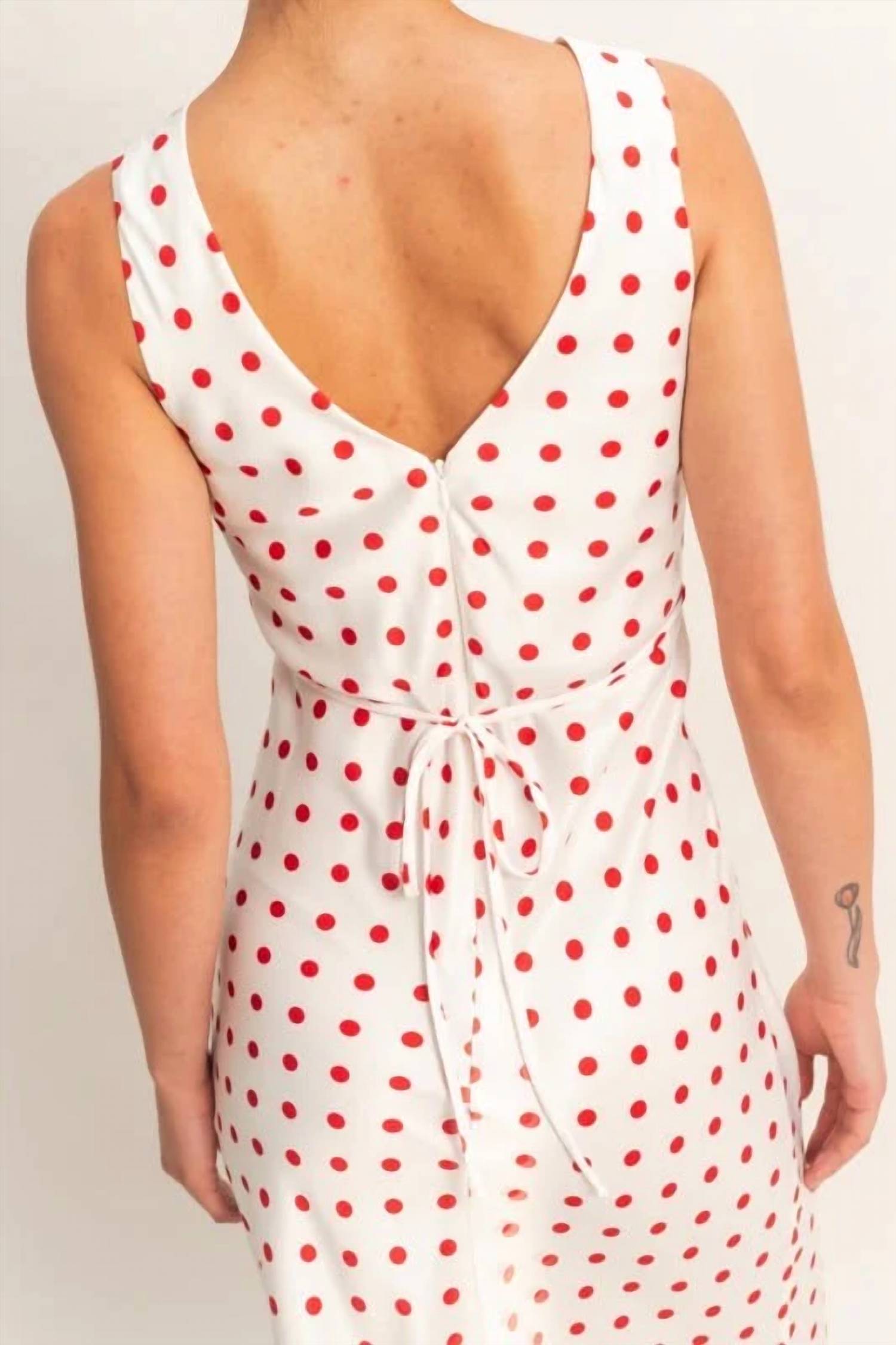 Hyfve - Satin Polka Dot Maxi Dress
