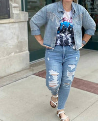 Geegee - Women's Cropped Denim Jacket
