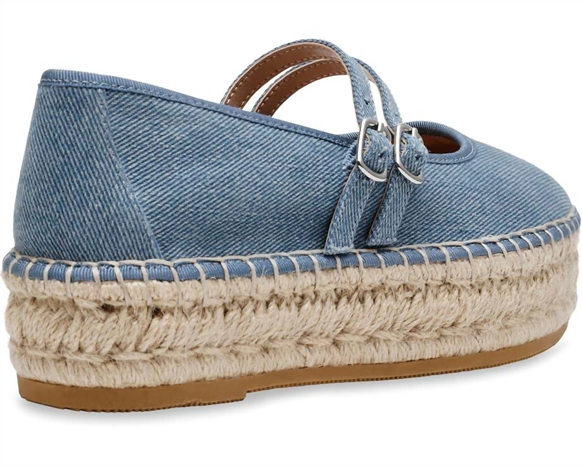 STEVE MADDEN Women's Brinn Denim Fab Platform Shoe - women's flats - view 4