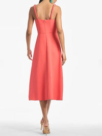 SACHIN & BABI Steph Midi Dress in coral - women's dress - detail view