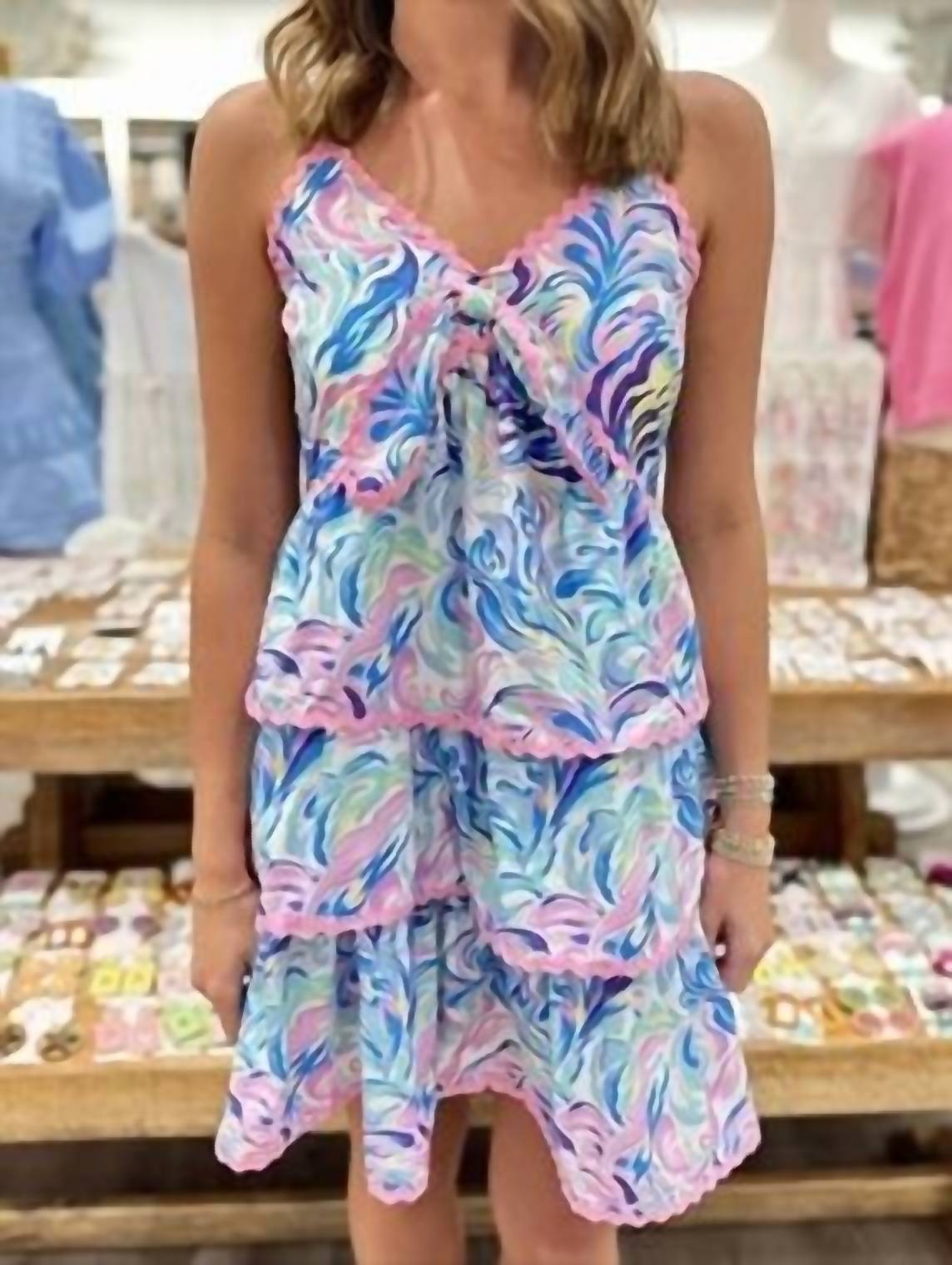 Simply Southern - Women's Tiered Dress With Trim