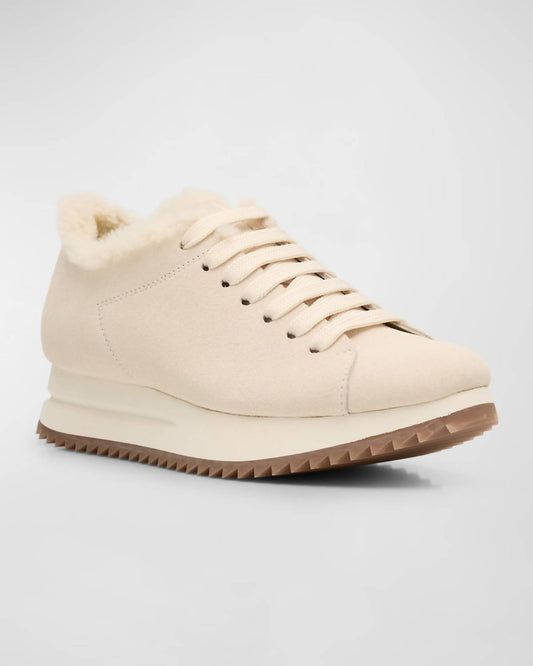 Pedro Garcia - Women's Orinda Shearling Suede Sneakers