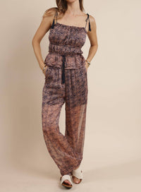 Sage The Label - Canyon Echos Waist Tie Peplum Top