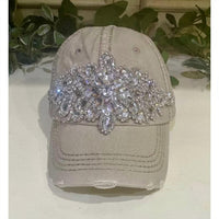 Olive & Pique - Women's Distressed Rhinestone Cap
