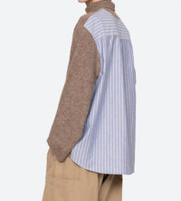 SEA Mallory Turtleneck Sweater in camel multi - women's sweater - alternate view