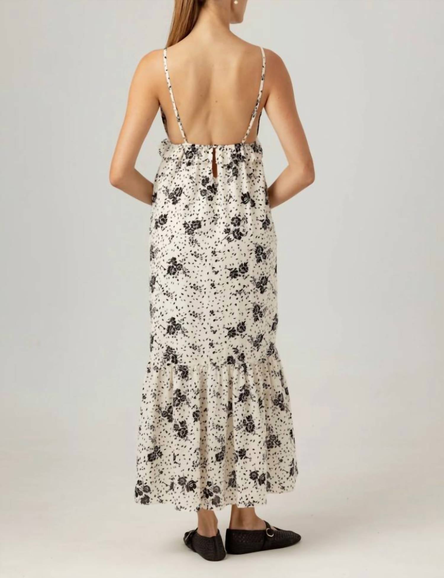 sundays Marceline Maxi Dress in falling petal - women's dress - detail view