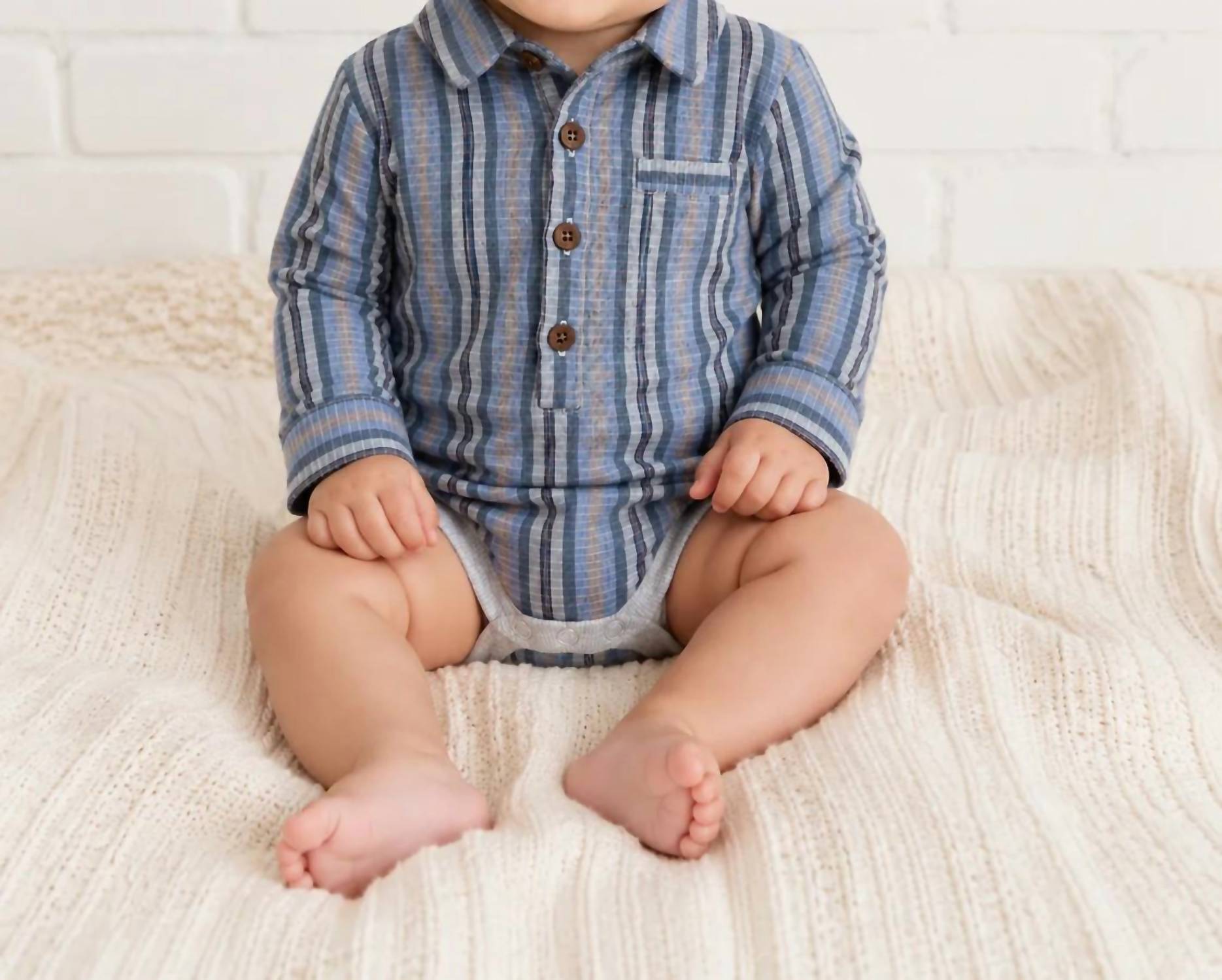Me & Henry - Kid's Plaid Onesie