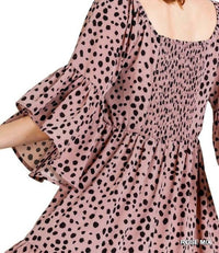 Umgee - Dalmatian Print Sweetheart Dress