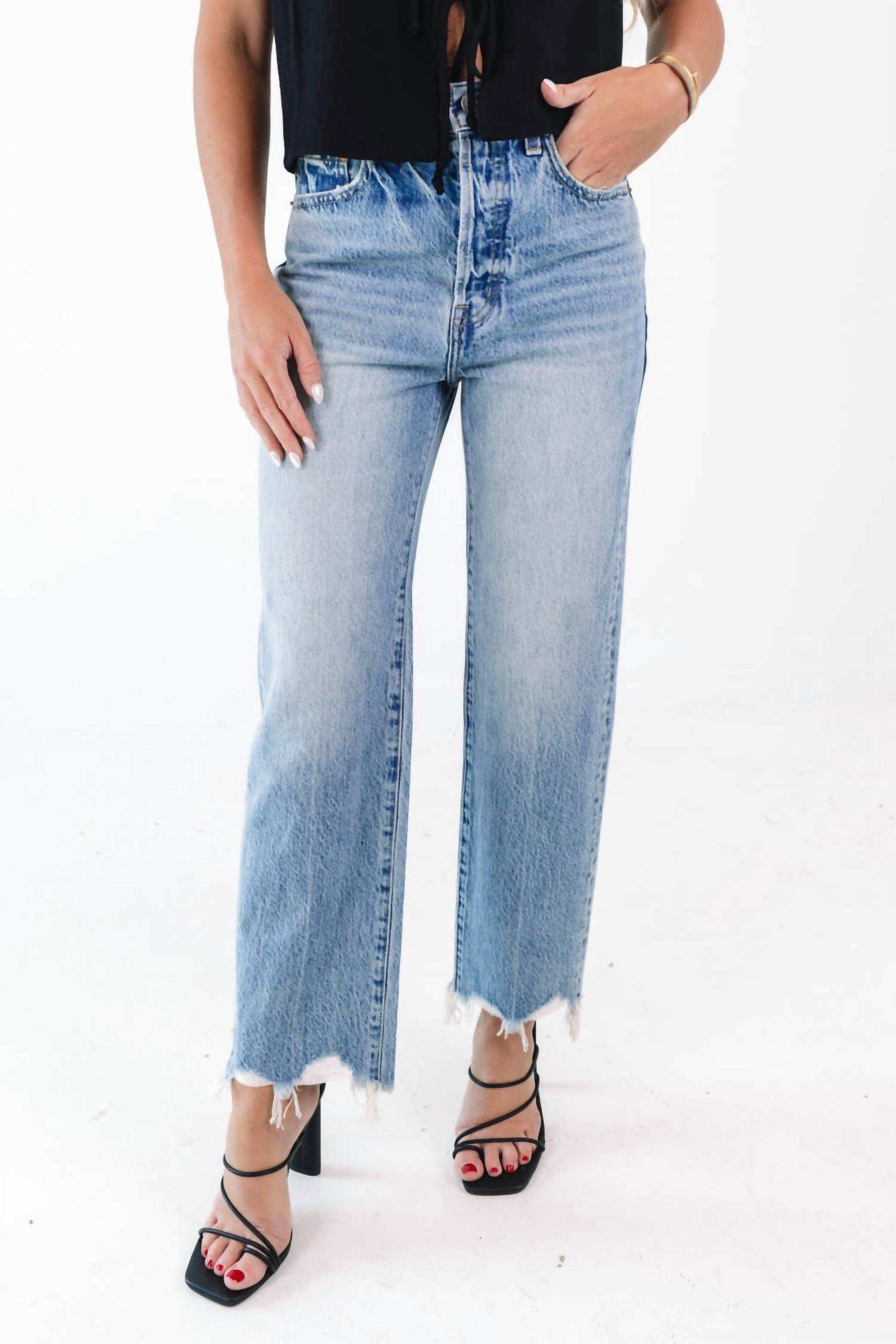 Pistola - Cassie Super High Rise Straight Crop Jeans