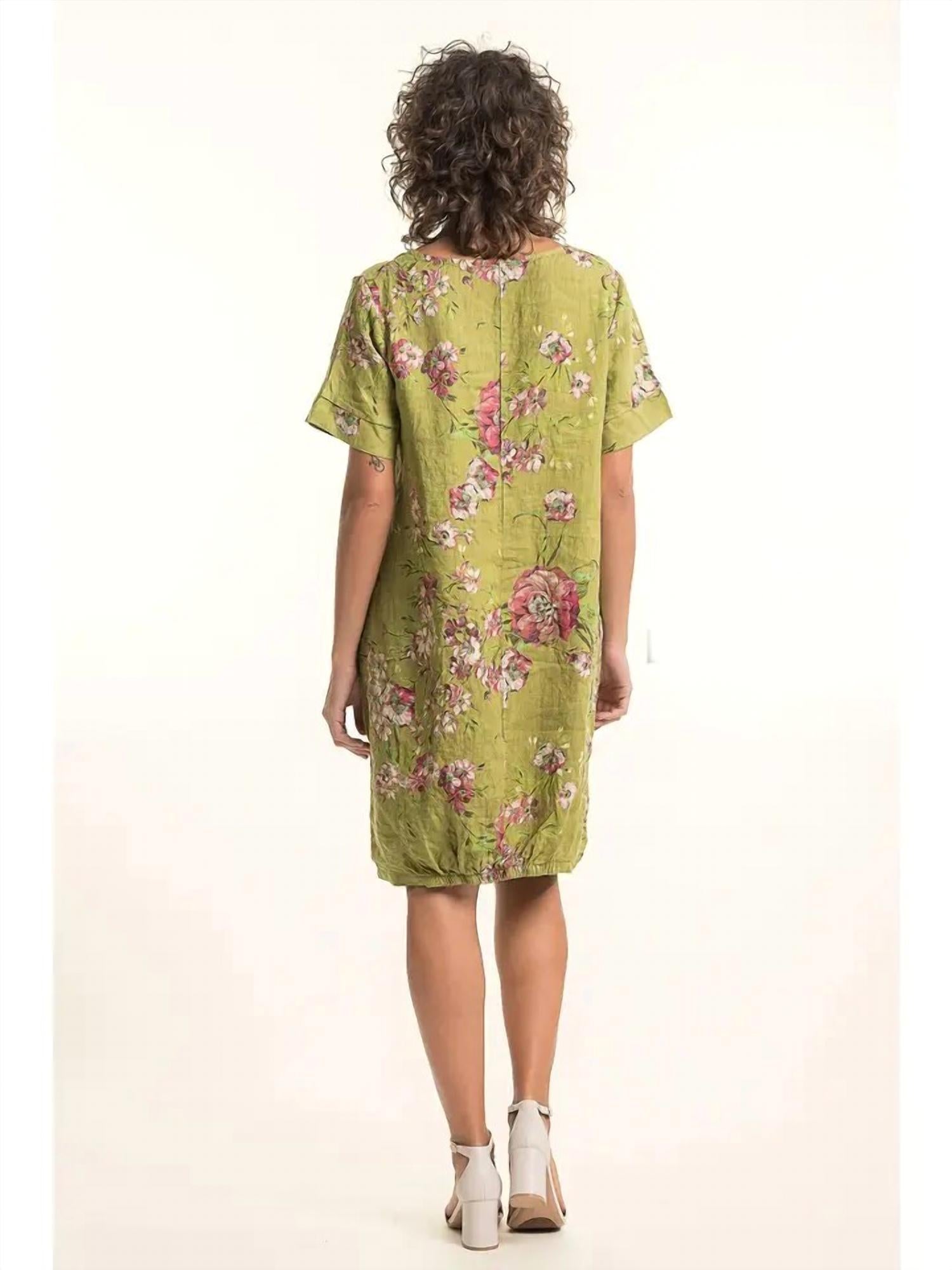 Linen Luv - Elastic Bottom Bubble Dress