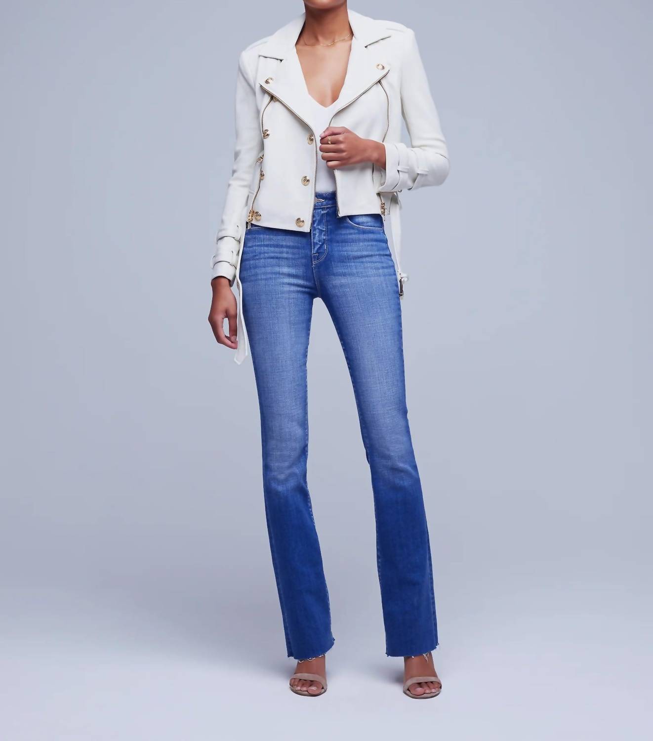L'Agence - Billie Belted Leather Jacket