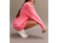 Double Zero - Women's Double Knit Half Zip Up Long Sleeve Mini Dress