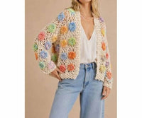 J.Nna - Flower Power 3D Crochet Cardigan