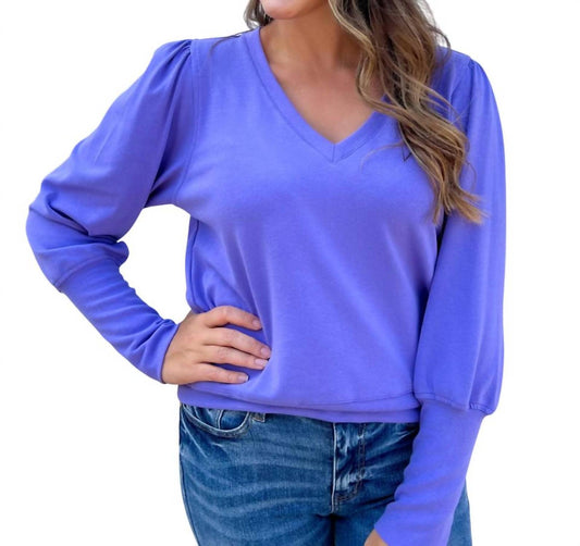 Karen Kane - V-Neck Bishop Sleeve Top