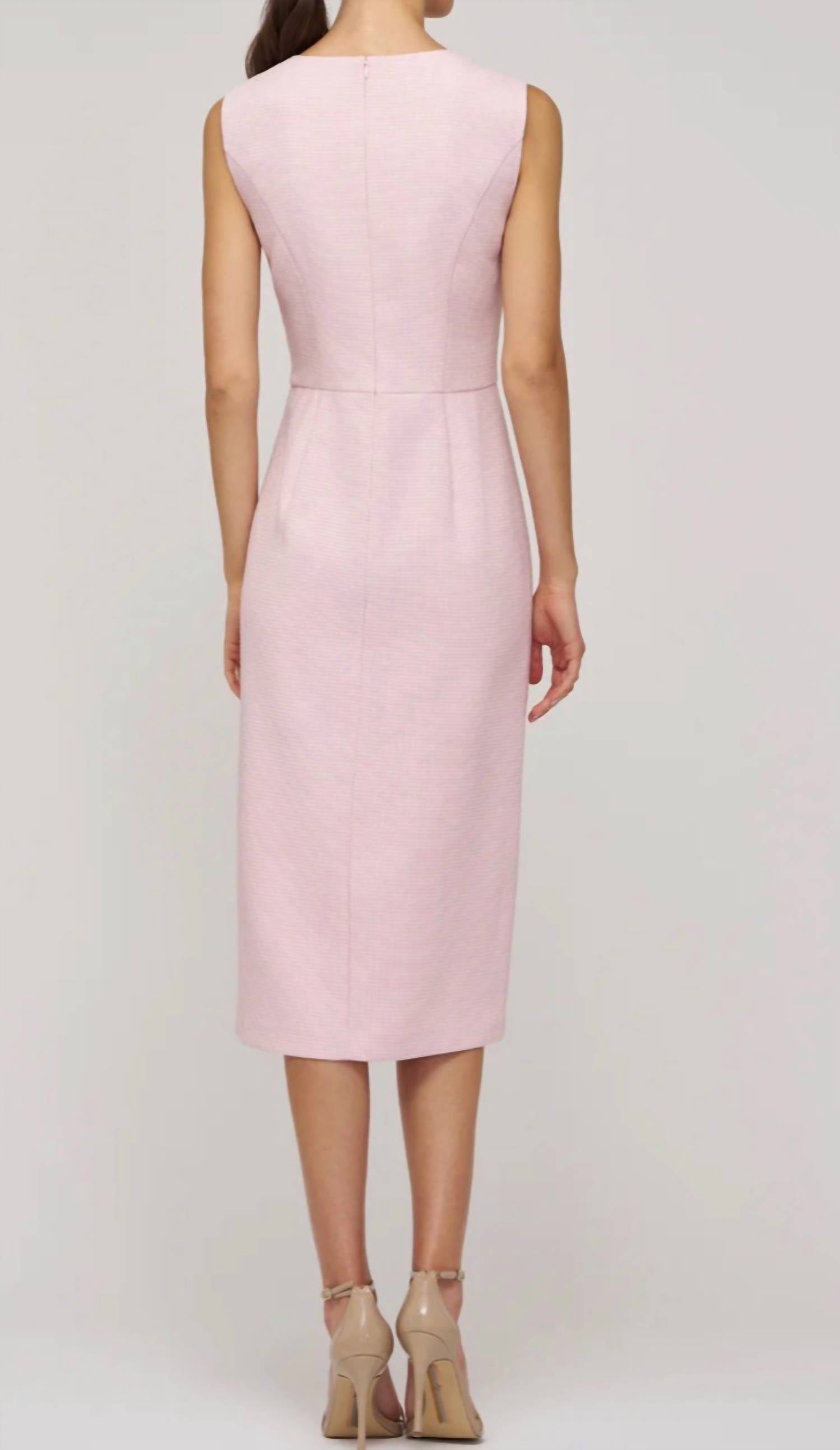 Kay Unger Elliana Midi Dress in light lilac - women's dress - detail view