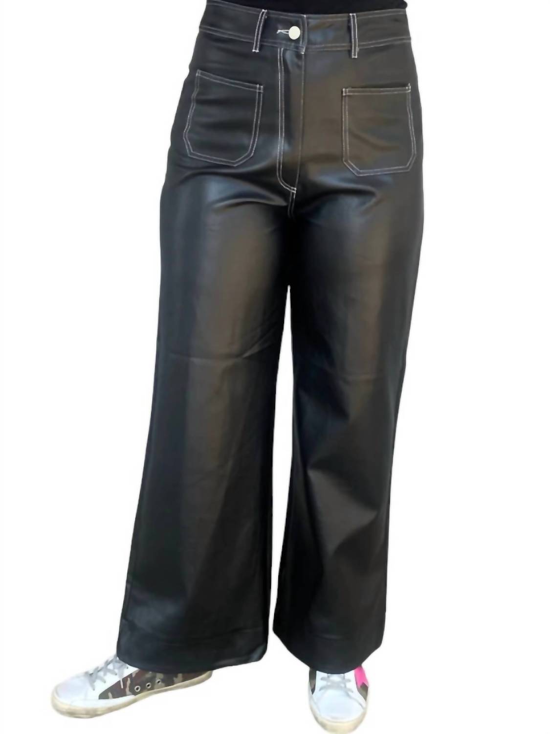 Boho Chic - Women's Vegan Leather Pants