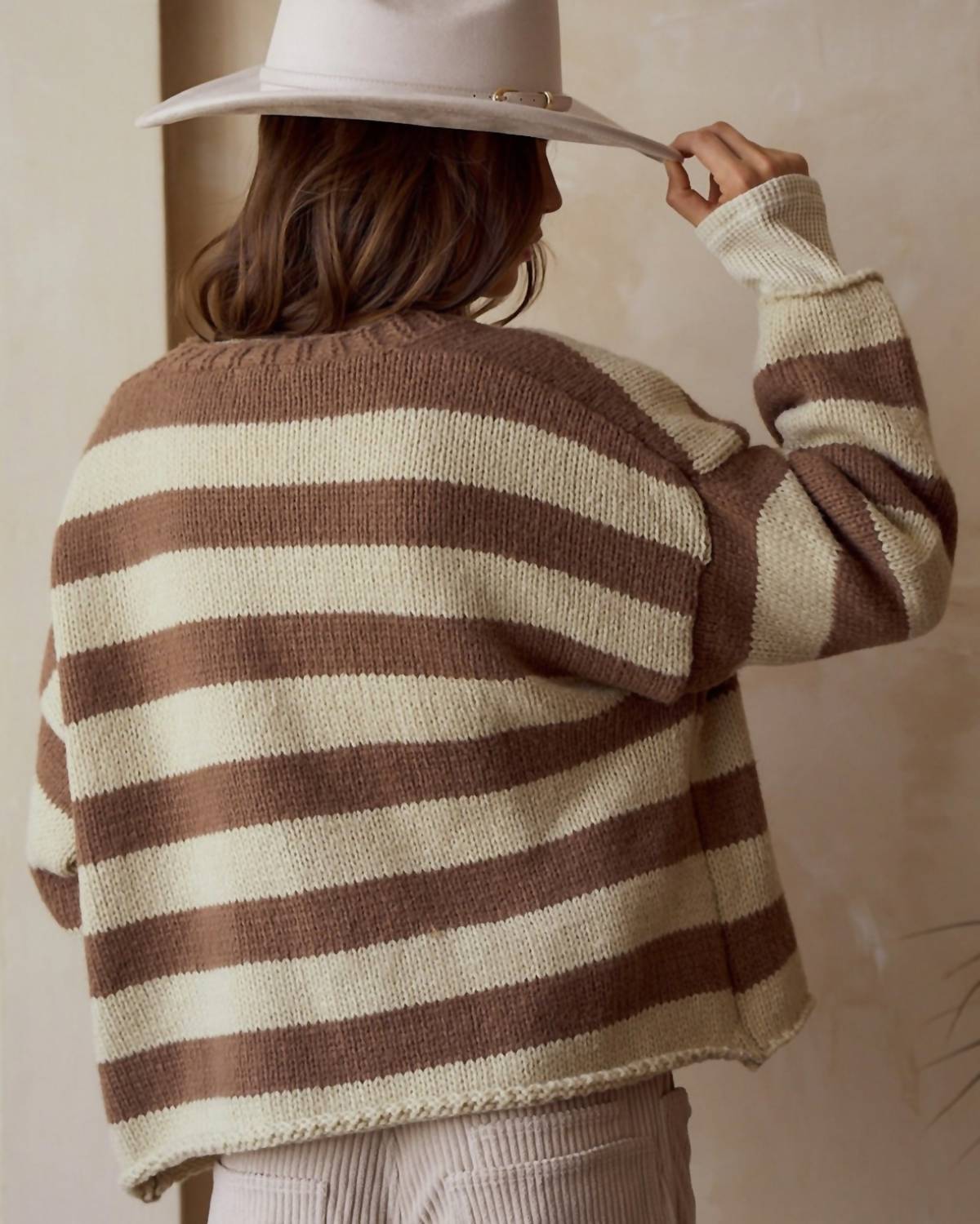 Lovlov - Striped Two Tone Cardigan