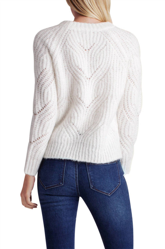 Kensie - Twisted Fuzzy Yarn Long Sleeve Sweater