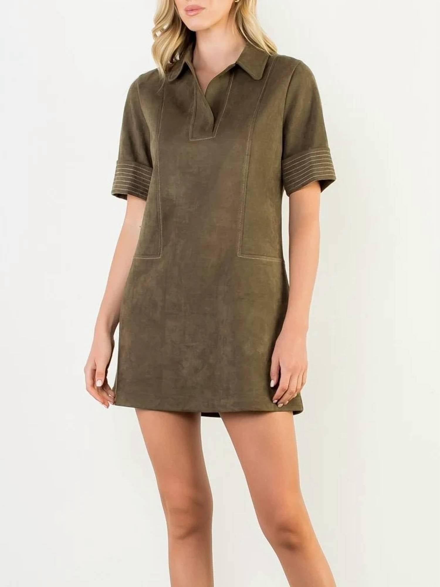 Thml - Suede Button Up Dress