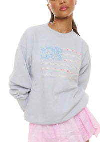 Loveshackfancy - Flag Long Sleeve Sweater