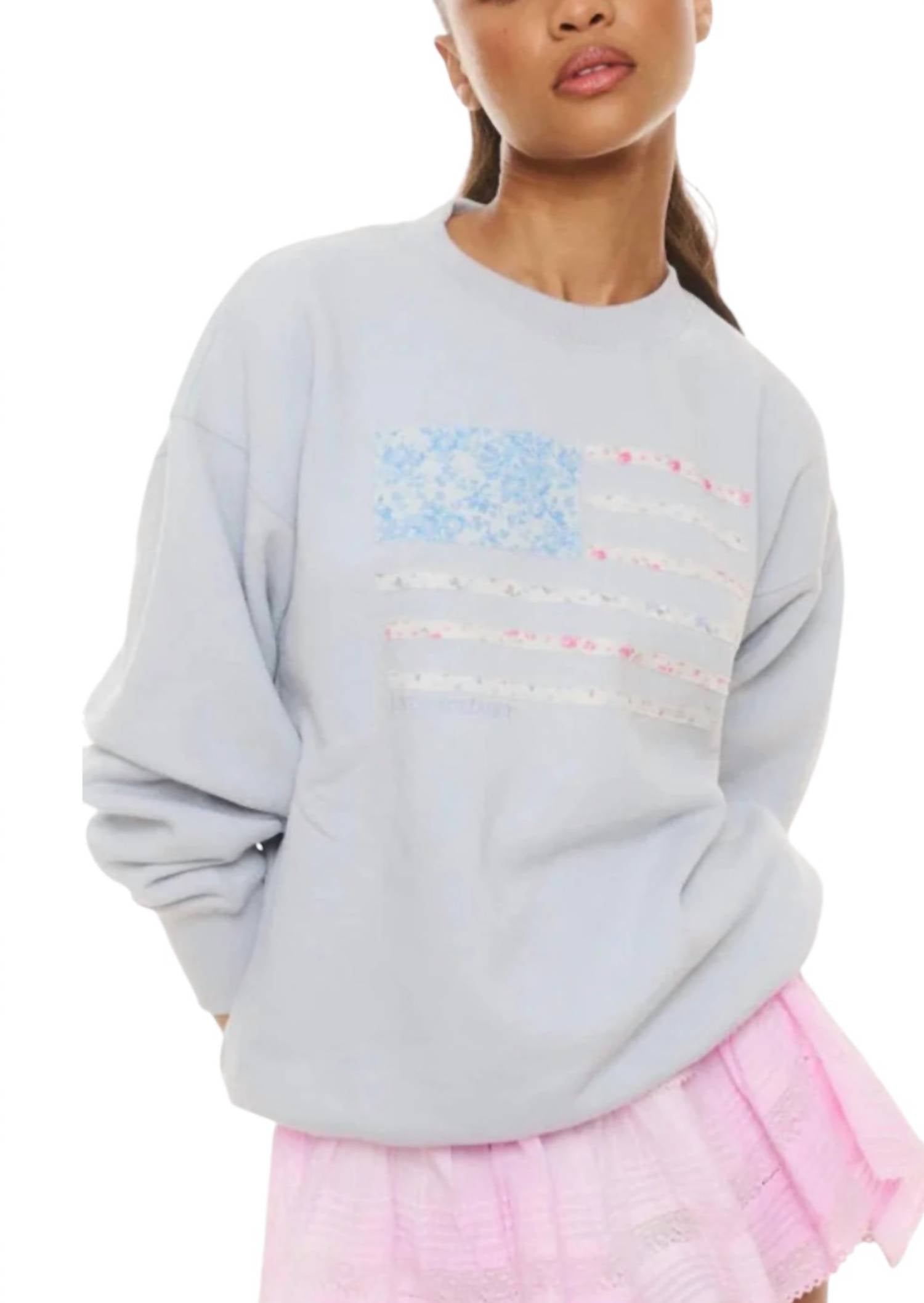 Loveshackfancy - Flag Long Sleeve Sweater