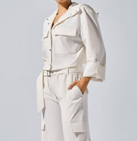 HEROINE SPORT Ava Cropped Jacket in white - women's jacket - view 5