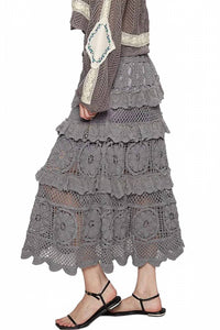 Pol - Ruffle Crochet Skirt