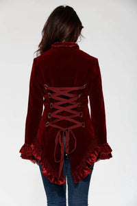 Orchid Bloom - Gloria Velvet Tailed Jacket