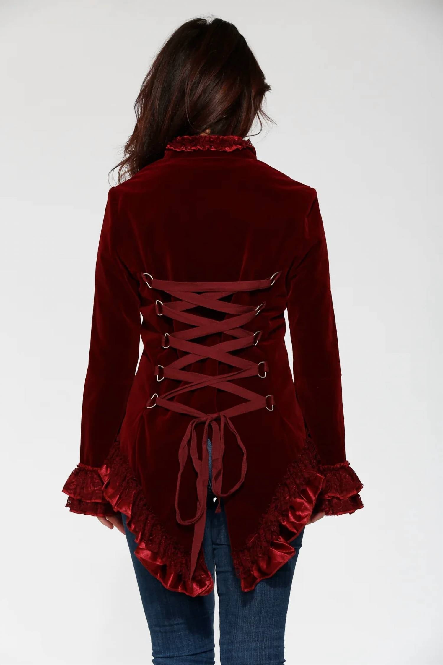 Orchid Bloom - Gloria Velvet Tailed Jacket