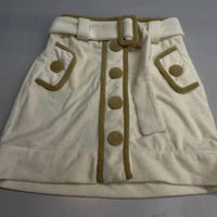 Adriana Degreas - Women's Terry Belted Button-up Mini Skirt
