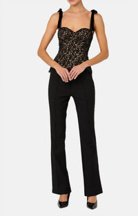 Astr - Donne Floral Lace Bustier Top