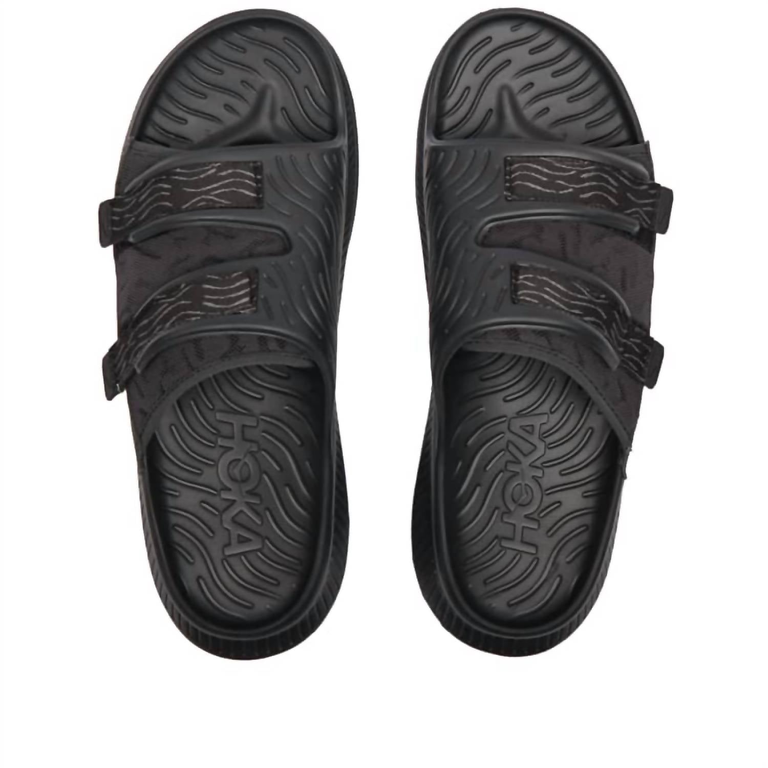 Hoka Ora Luxe Slipper in black black - men's loafer - alternate view