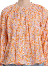 Something Navy - Long Sleeve Flowy Button Up Top