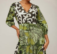 Fifteen Twenty - Nicki Tiered Ruffle Hem Midi Dress