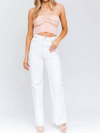 Lelis - Halter Neck Sweater Crop Top