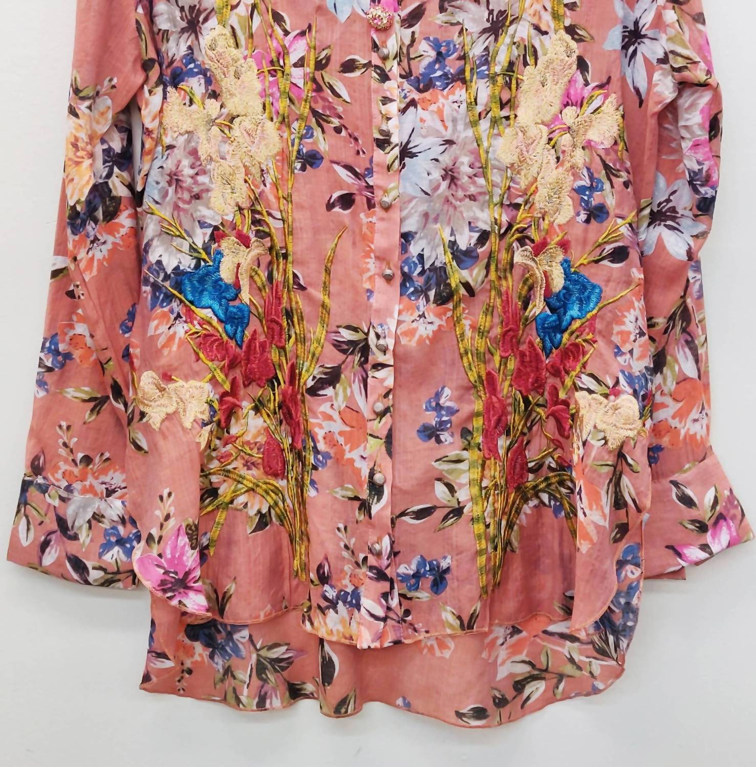 Aratta Gardenia Embroidered Shirt in antique copper - women's shirt - view 5