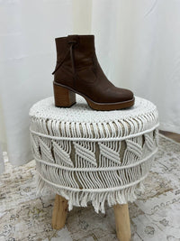 YELLOWBOX Women's Platform Bootie in chocolate brown - women's shoe - alternate view