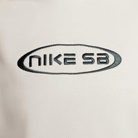NIKE Sb Oval Logo Fleece Pullover Hoodie in light bone deep jungle - men's shirt - view 4