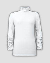 Joseph Ribkoff - Women's Turtleneck Top With Rouching At Sleeve