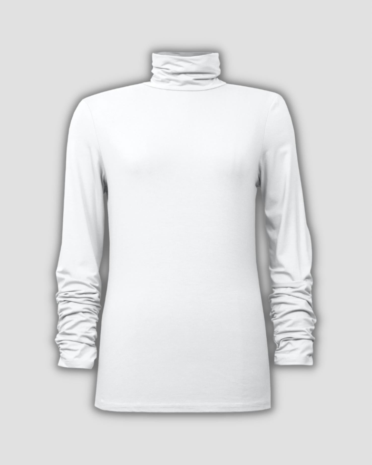 Joseph Ribkoff - Women's Turtleneck Top With Rouching At Sleeve
