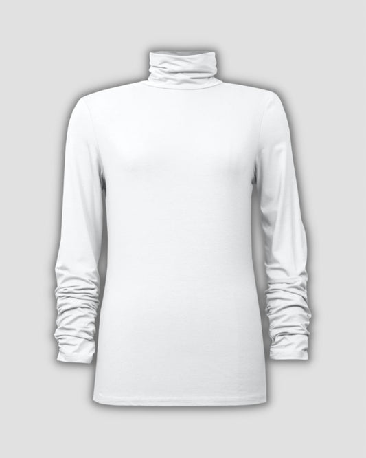 Joseph Ribkoff - Women's Turtleneck Top With Rouching At Sleeve