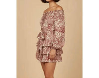 Skylar Rose - Off Shoulder Tiered Mini Dress
