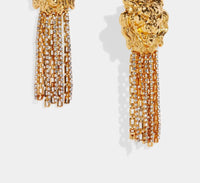 Nicole Romano - Women's Borgia Lion Head & Fringe Earring