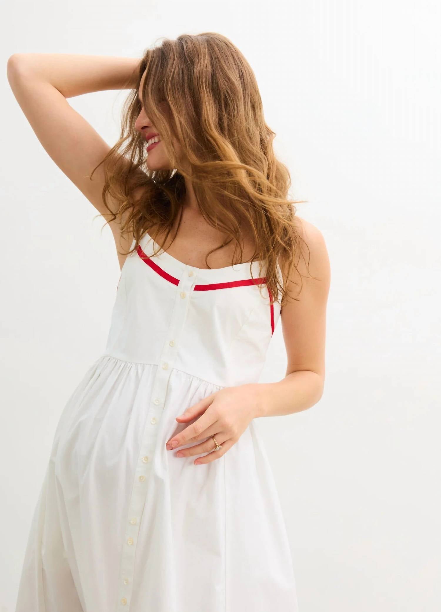 Hatch The Catalina Dress in white red - women's dress - view 4