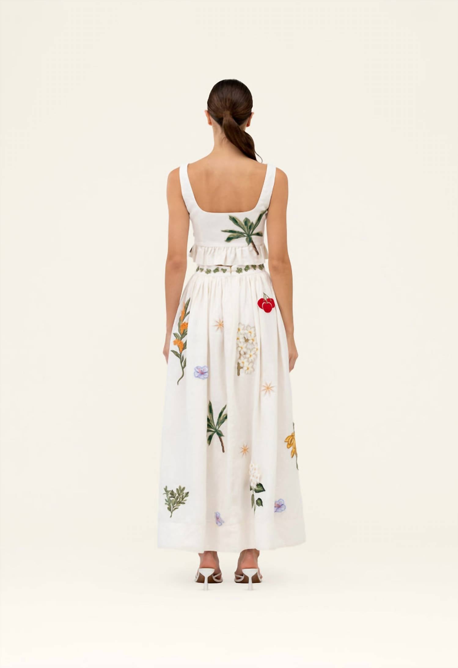 Agua By Agua Bendita - Eslabon Wild Embroidered Sleevelss Vest Top