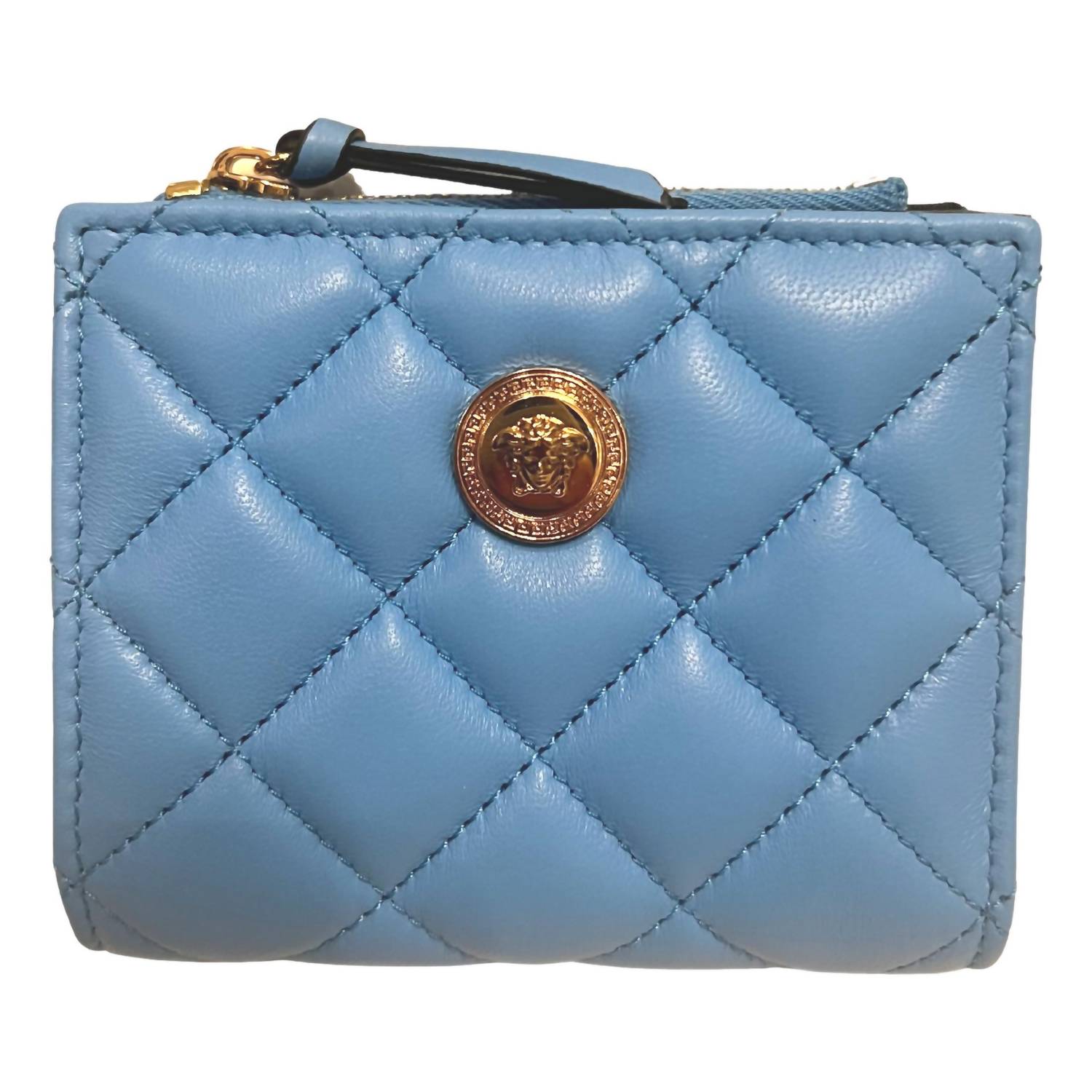 Versace - Women's La Medusa Quilted Lamb Leather Compact Snap Wallet